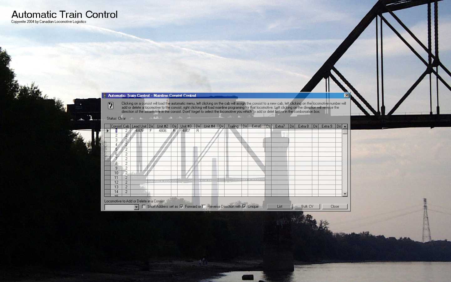 Consist Control ScreenShot